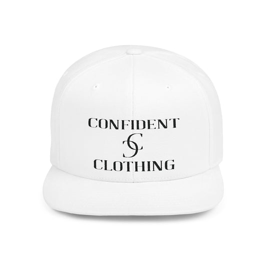 (hats) Confident Clothing Flat Bill Snapback (scc black logo)