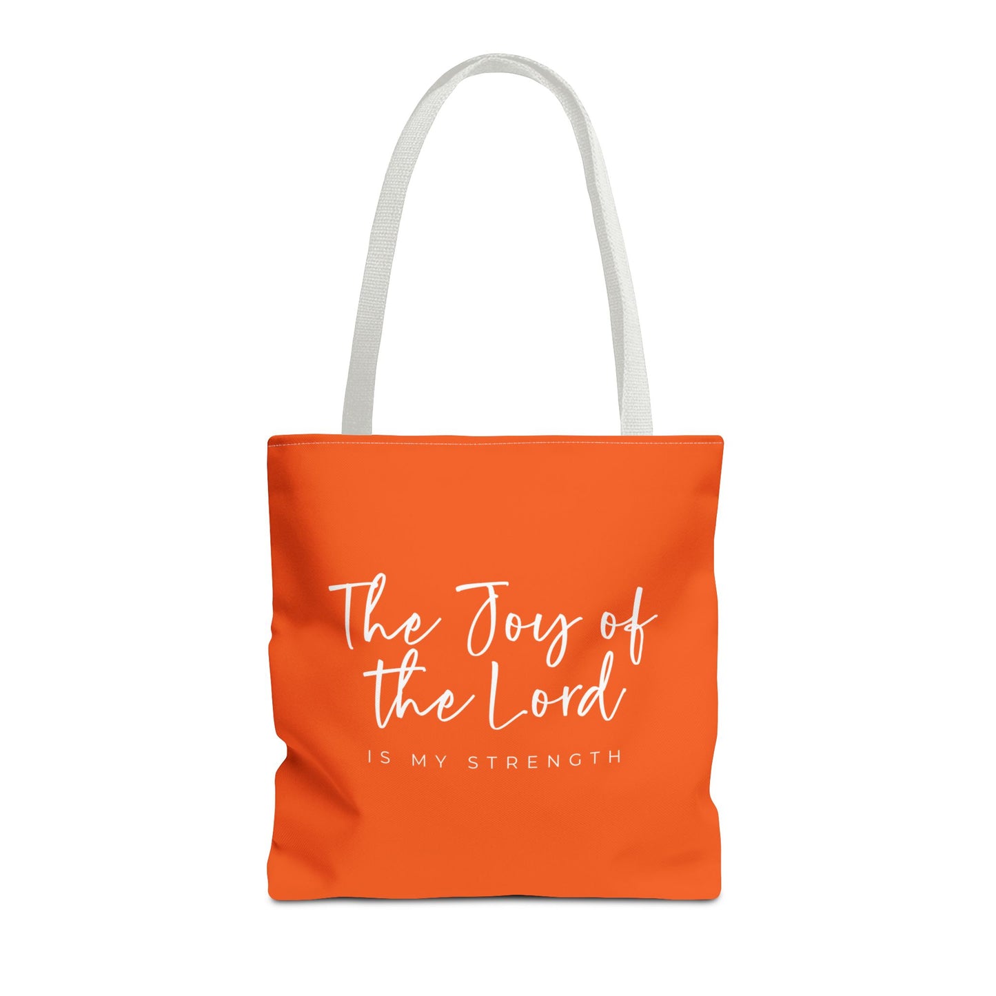 The Joy of the Lord is my Strength Tote Bag (orange)