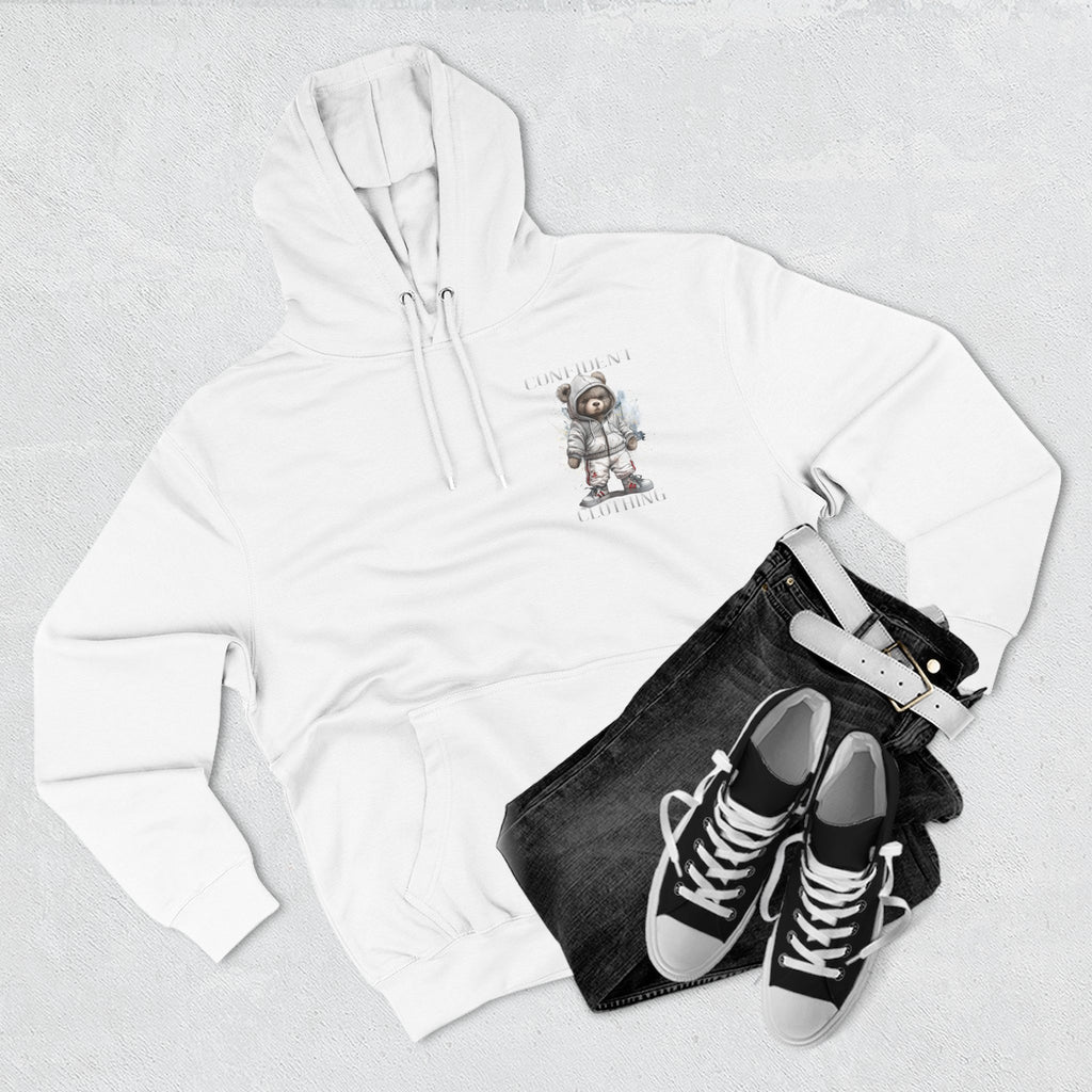 Confident Climbing Astronaut Snow Bear Fleece Hoodie