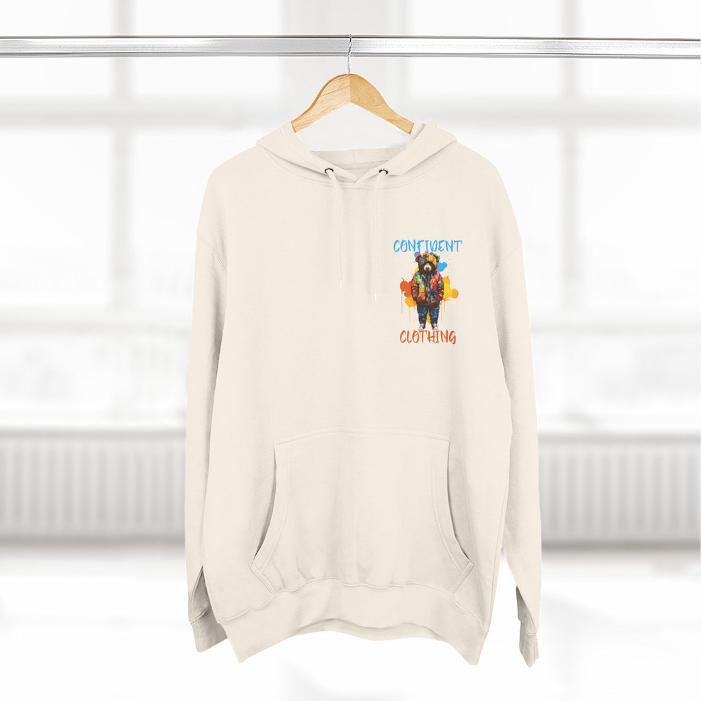 Confident Clothing Bear Graphic Fleece Hoodie
