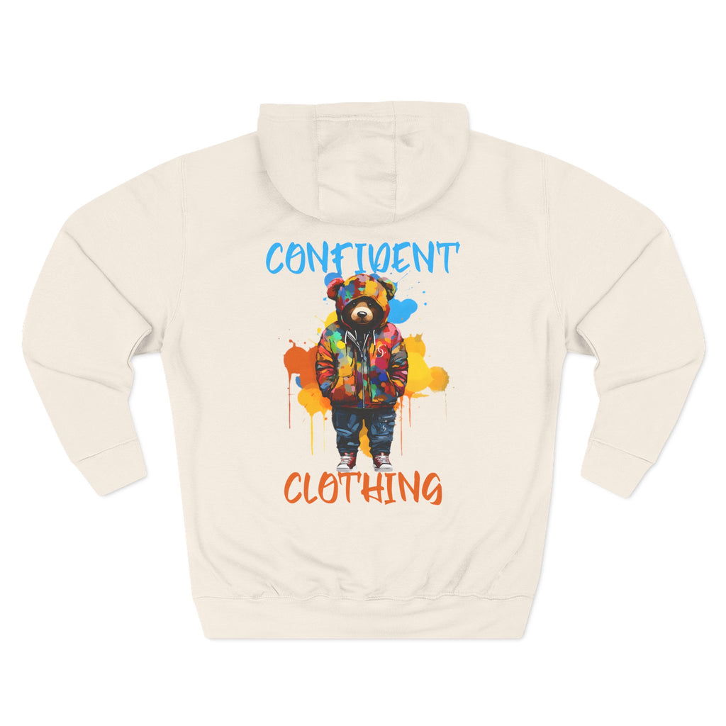 Confident Clothing Bear Graphic Fleece Hoodie