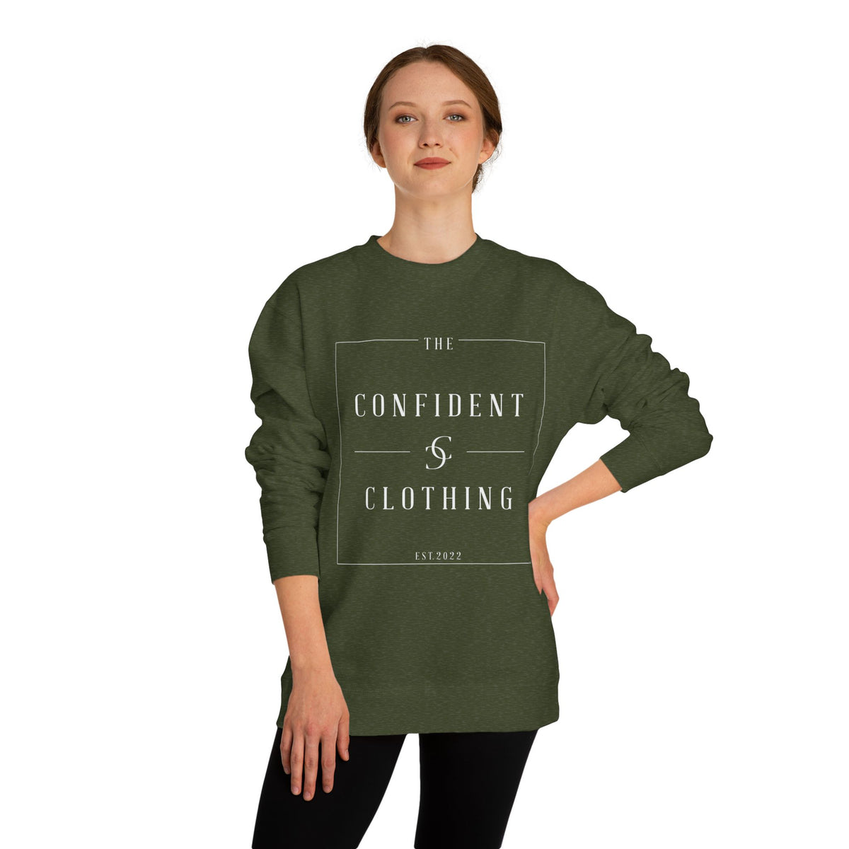 0.4 Confident Clothing Unisex Crew Neck Sweatshirt