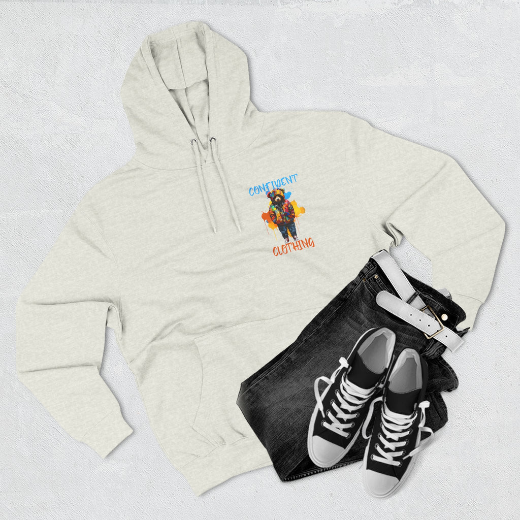 Confident Clothing Bear Graphic Fleece Hoodie