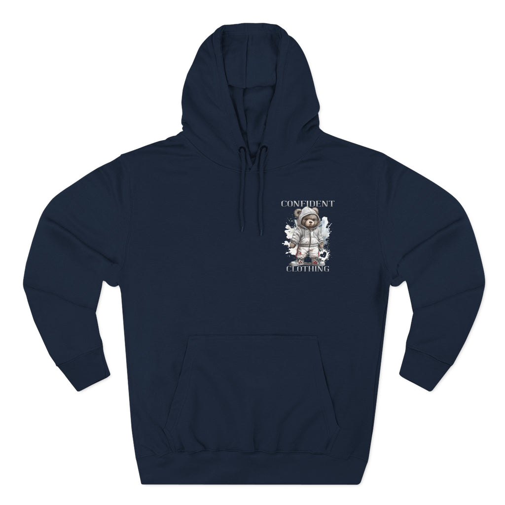 Confident Climbing Astronaut Snow Bear Fleece Hoodie
