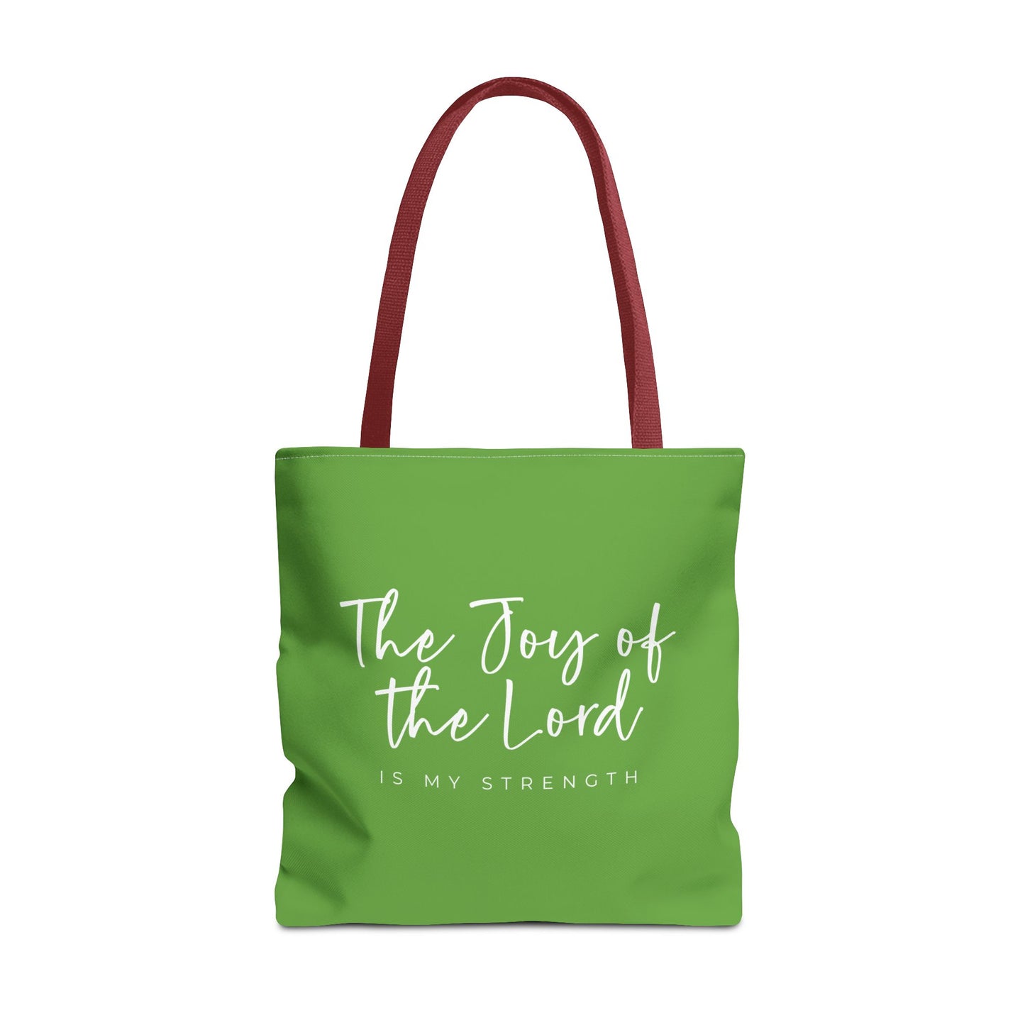 The Joy of the Lord is my Strength Tote Bag (kiwi green)