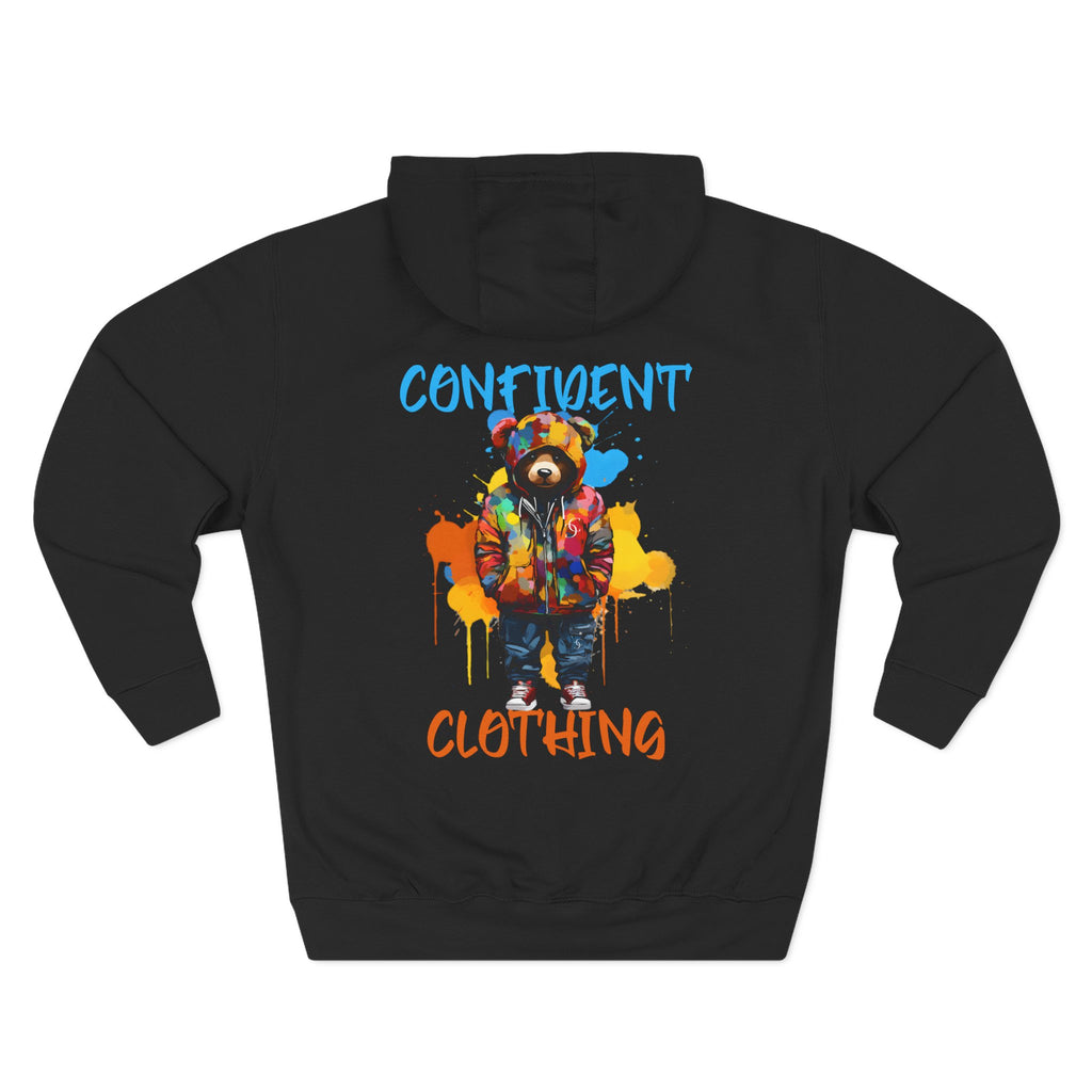 Confident Clothing Bear Graphic Fleece Hoodie