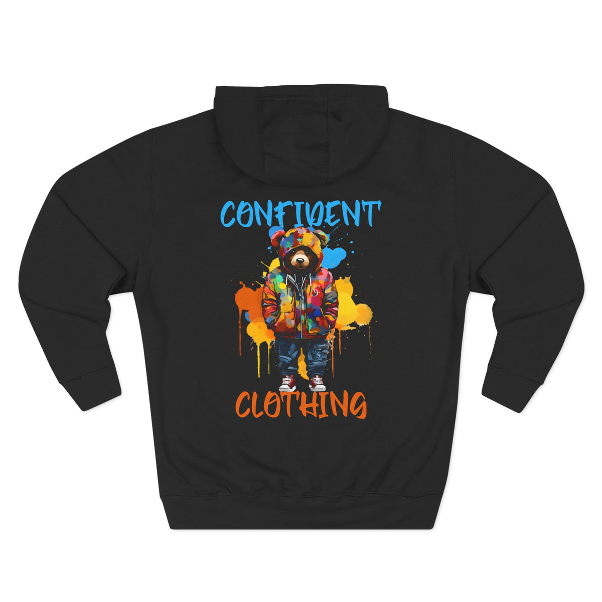 Confident Clothing Bear Graphic Fleece Hoodie