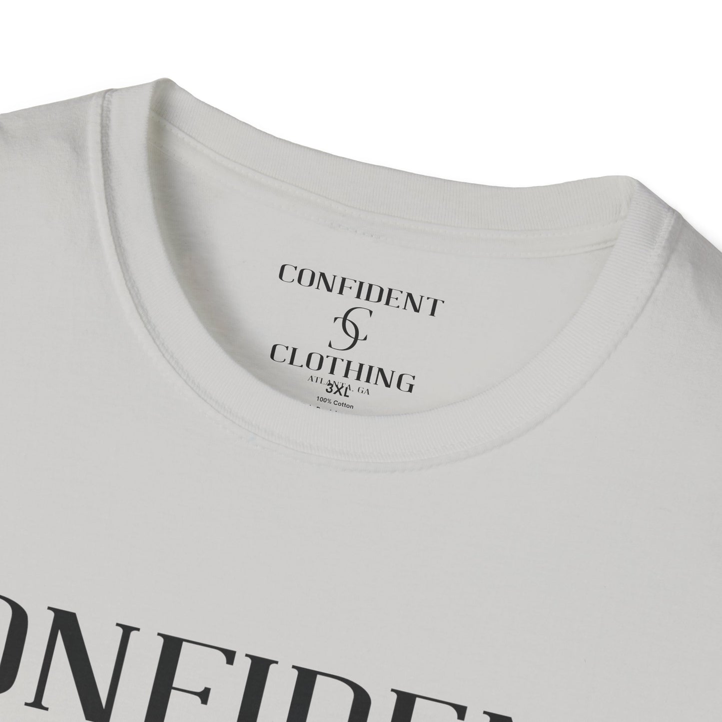 cc (Unisex) multi-color Confident Clothing Luxury Soft Style T-Shirt (ml black logo)