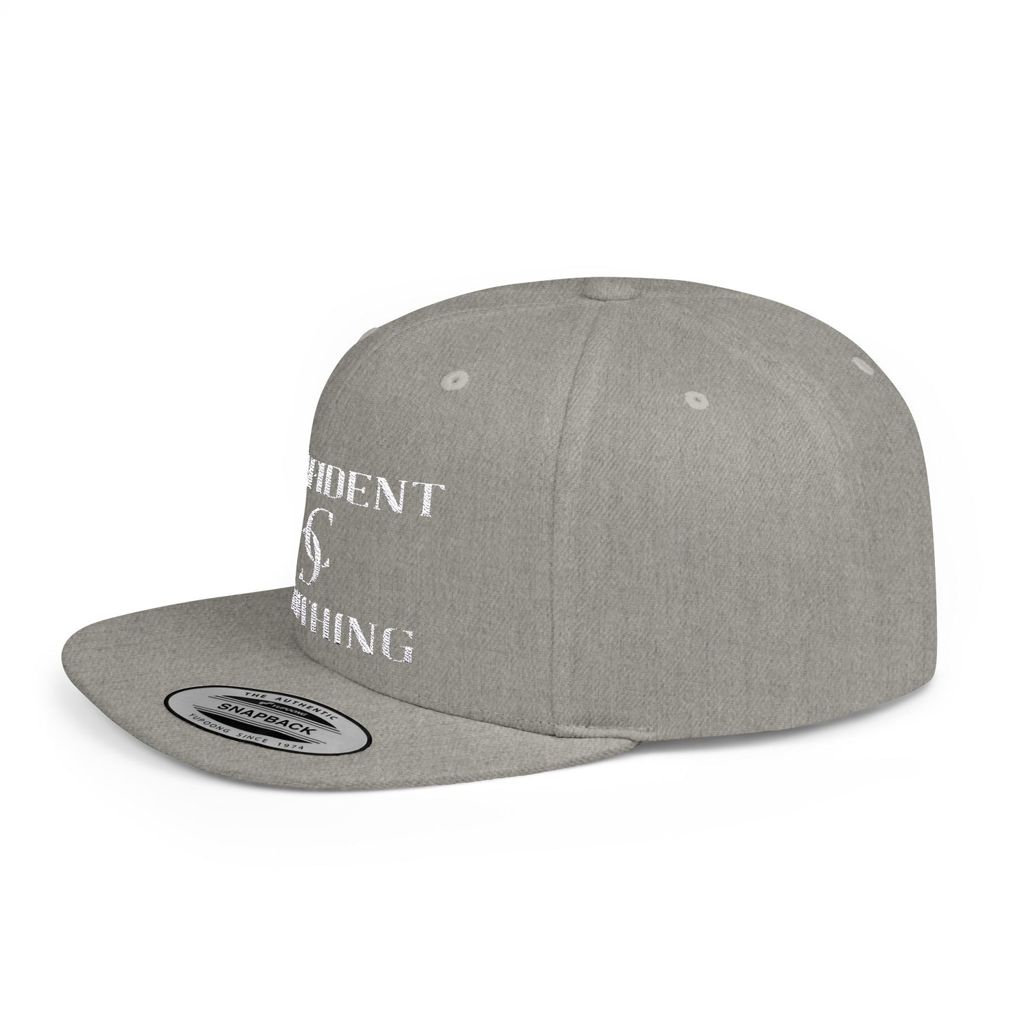 (hats) Confident Clothing Flat Bill Snapback (scc white logo)