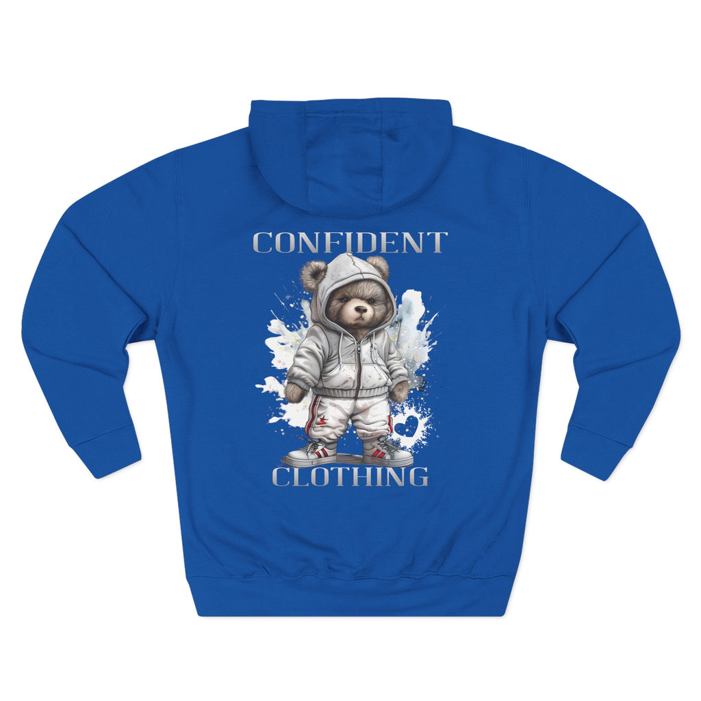 Confident Climbing Astronaut Snow Bear Fleece Hoodie