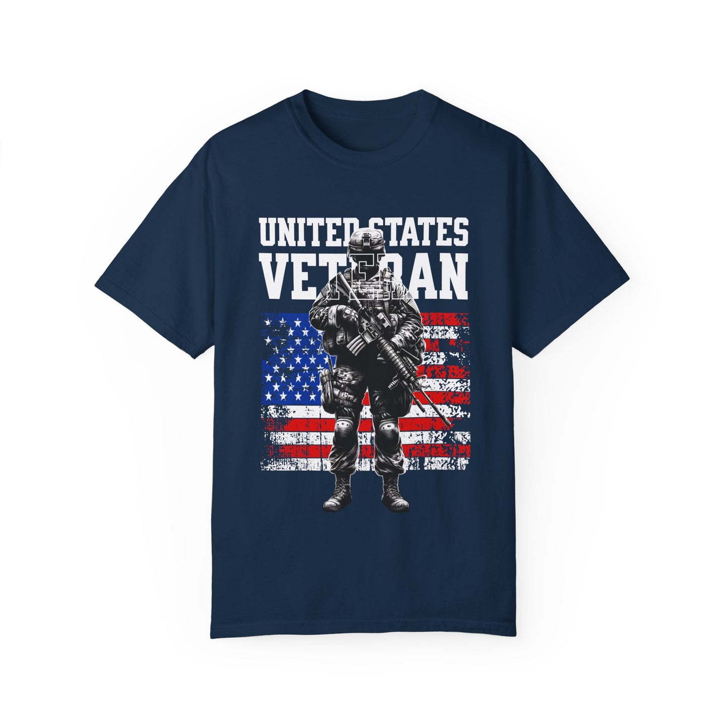 United States Veteran Unisex Garment-Dyed T-shirt