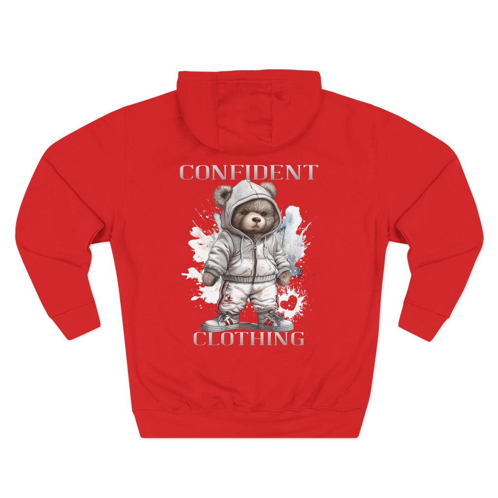 Confident Climbing Astronaut Snow Bear Fleece Hoodie