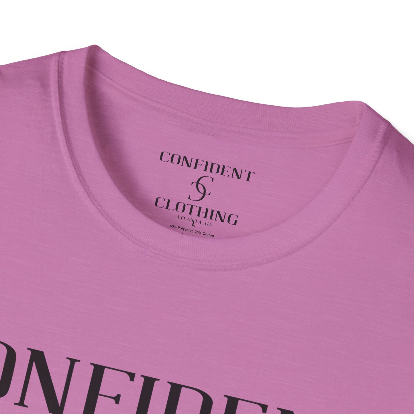 cc (Unisex) multi-color Confident Clothing Luxury Soft Style T-Shirt (ml black logo)