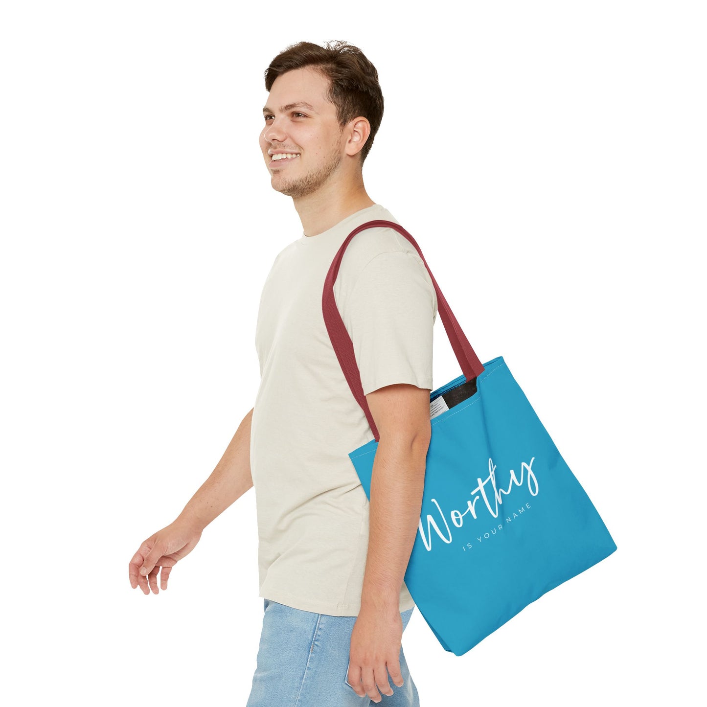 (tote bags) Worthy is Your Name (turquois)