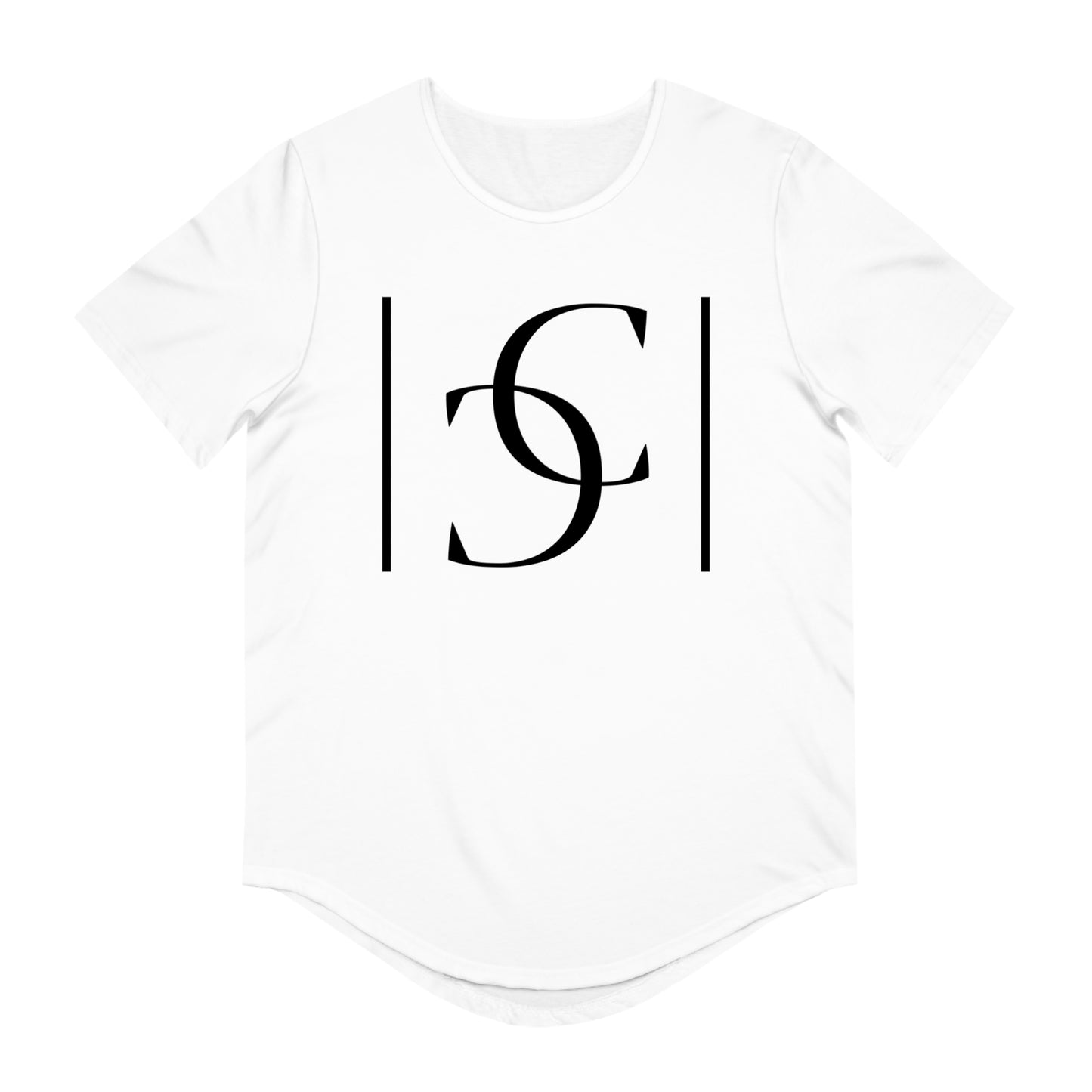 cc Confident Clothing (ELITE) Luxury Curved Hem Tee (black logo)