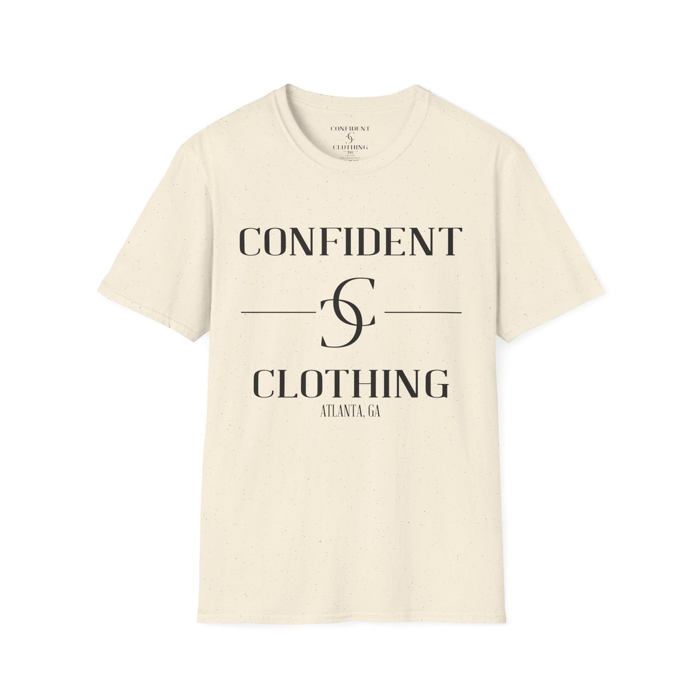 cc (Unisex) multi-color Confident Clothing Luxury Soft Style T-Shirt (ml black logo)
