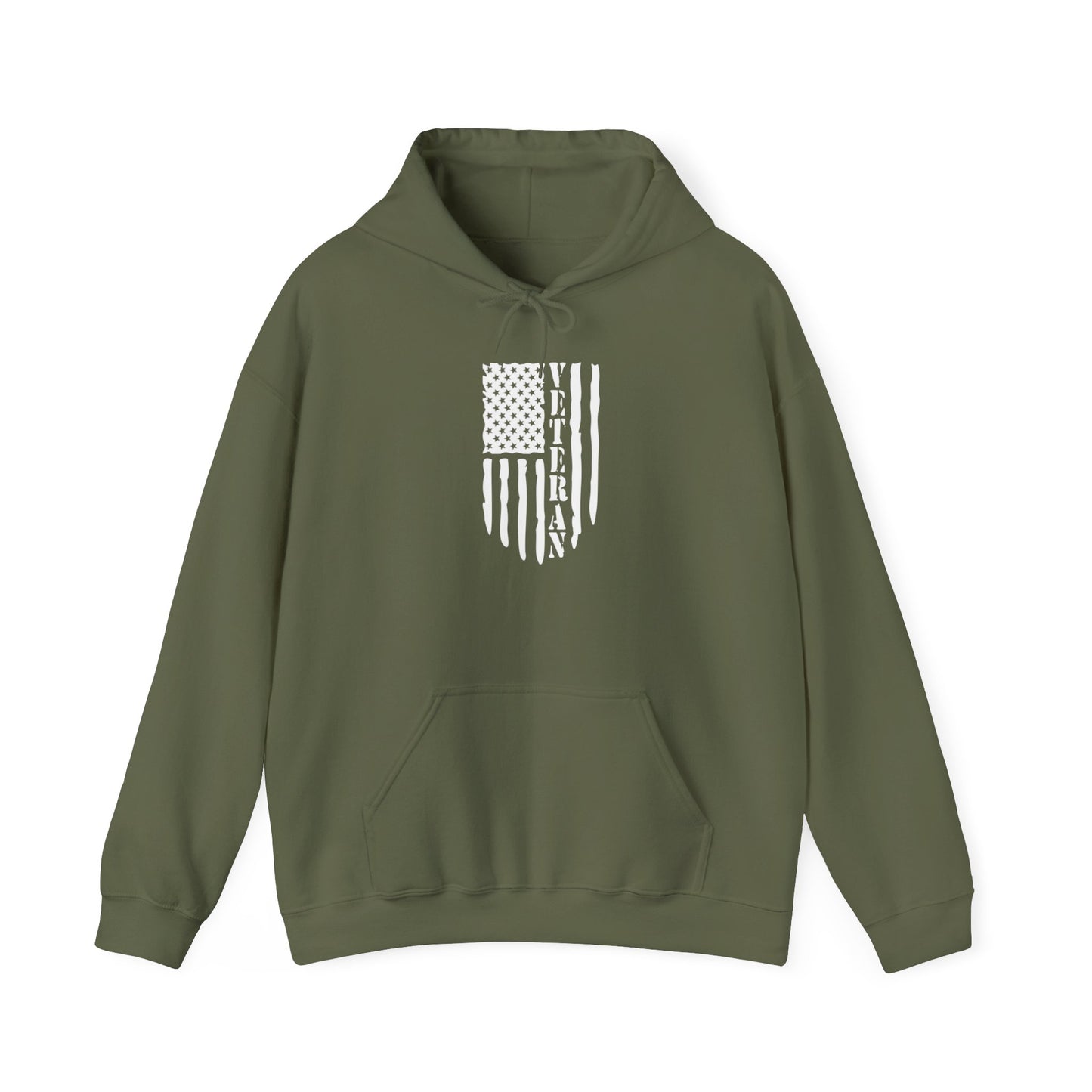 Veteran Black Hoodie (white logo)