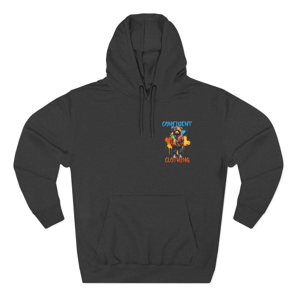Confident Clothing Bear Graphic Fleece Hoodie