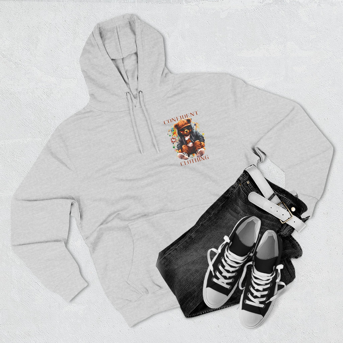 0.4 Confident Clothing Cool Bear Graphic Hoodie