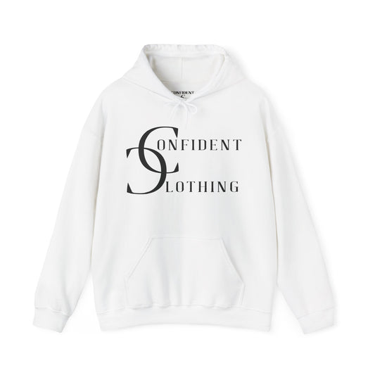 cc (Unisex) multi-color Confident Clothing Luxury Hooded Sweatshirt (black logo lb nc)