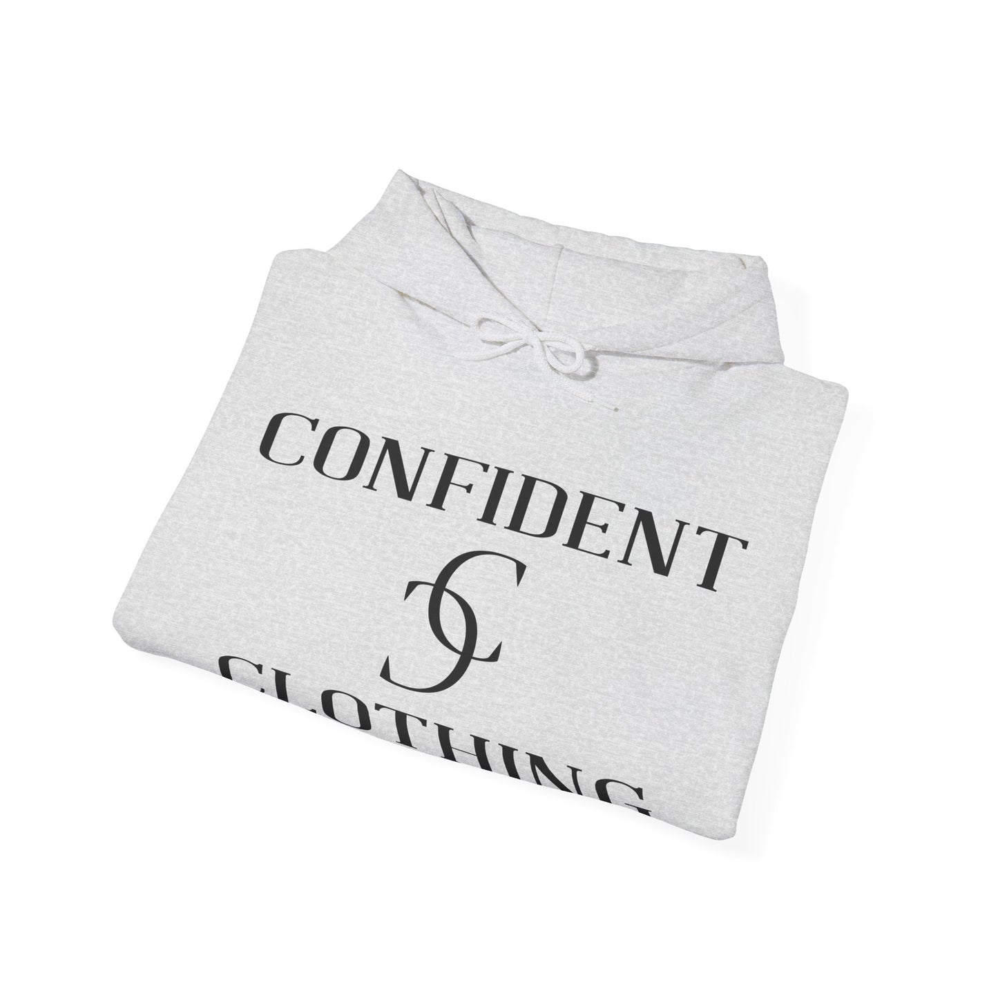 cc (Unisex) multi-color Confident Clothing Luxury Hooded Sweatshirt (black logo)