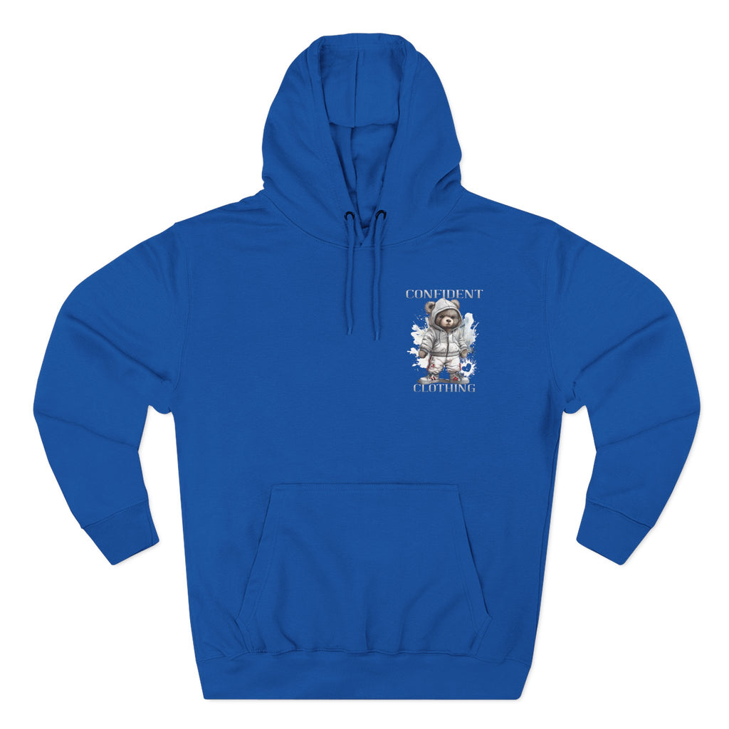 Confident Climbing Astronaut Snow Bear Fleece Hoodie