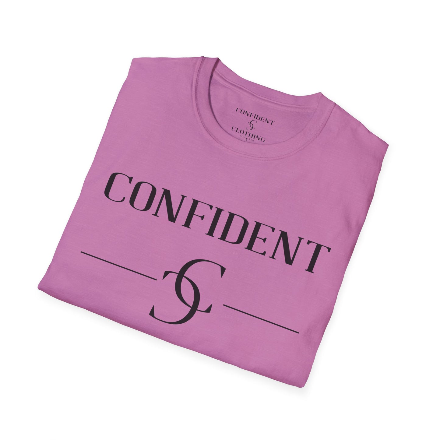 cc (Unisex) multi-color Confident Clothing Luxury Soft Style T-Shirt (ml black logo)