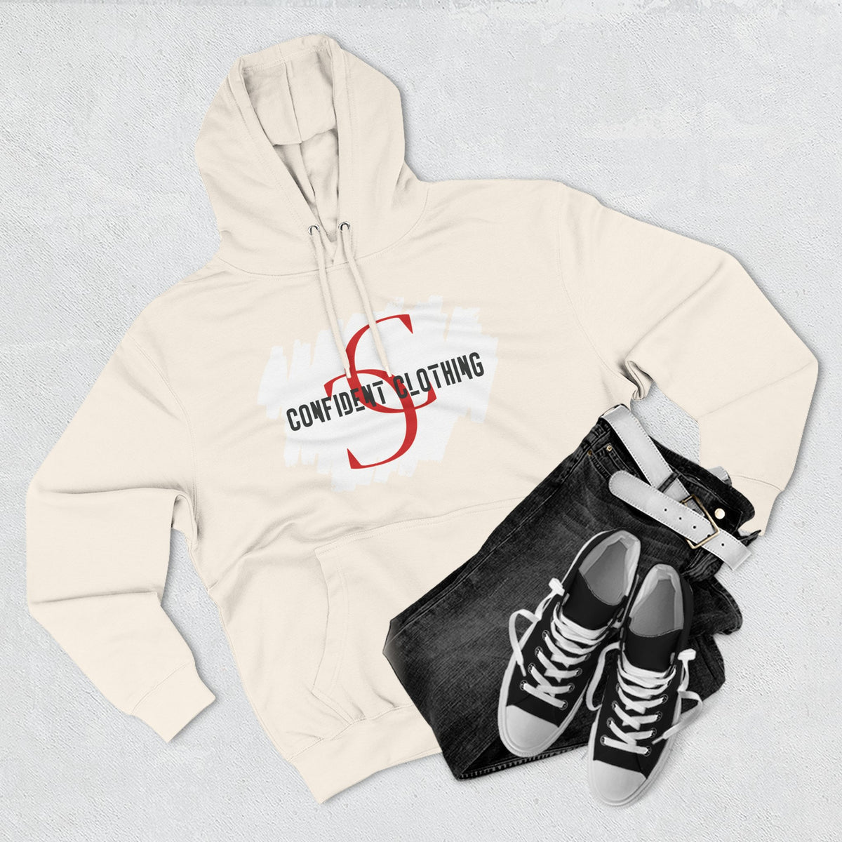 1.8 Confident Clothing Logo Fleece Hoodie