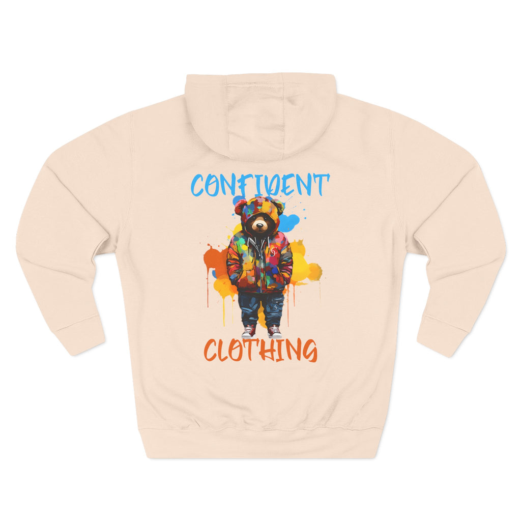 Confident Clothing Bear Graphic Fleece Hoodie