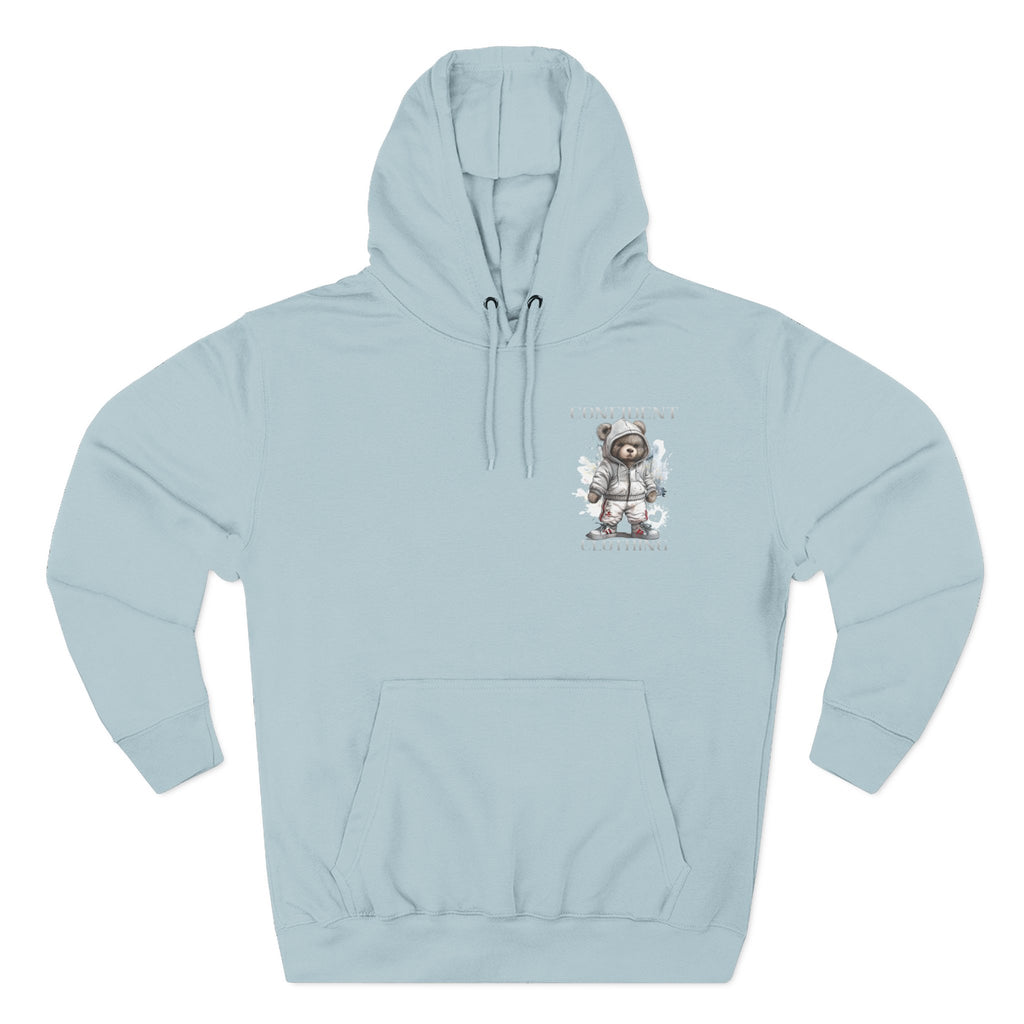 Confident Climbing Astronaut Snow Bear Fleece Hoodie