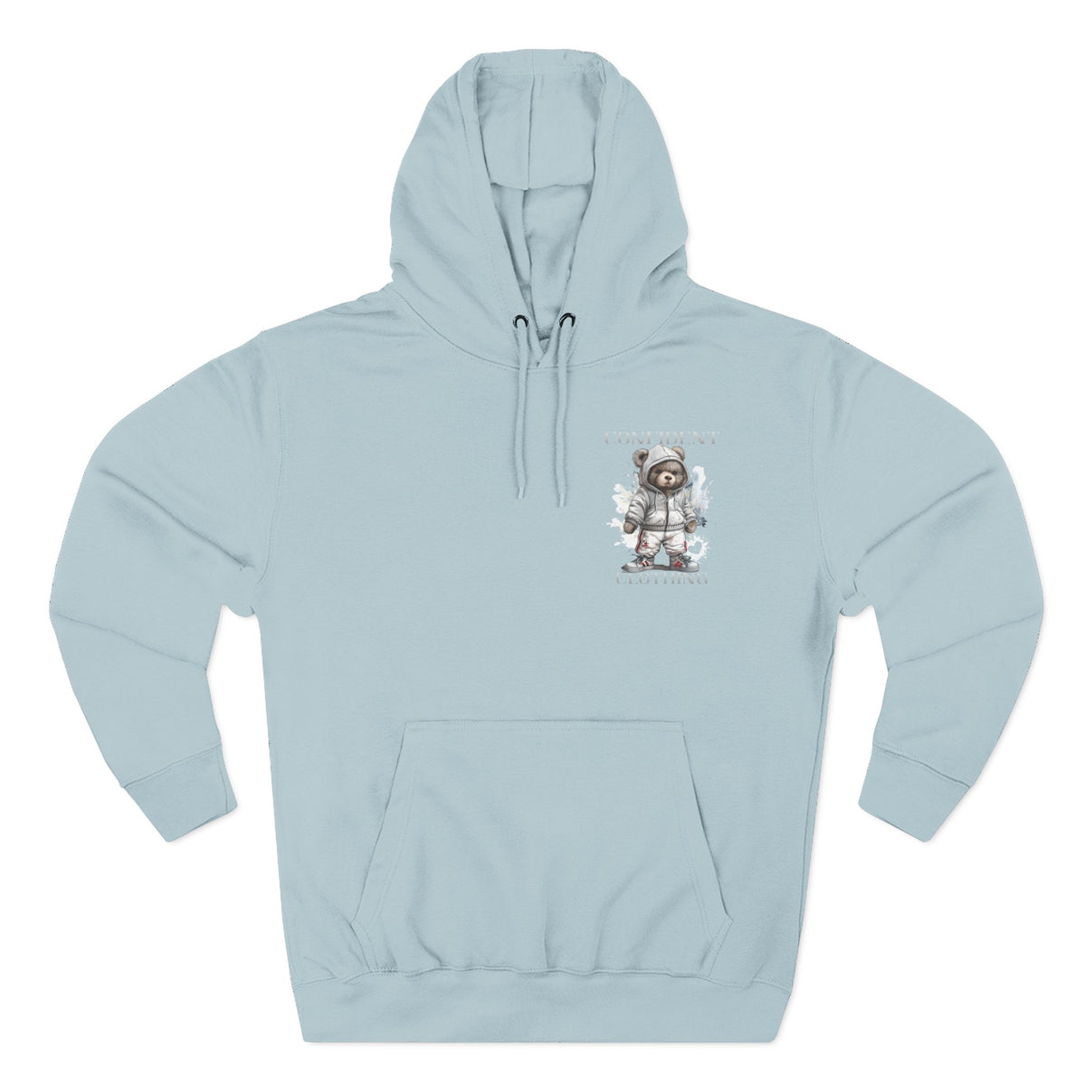 Confident Climbing Astronaut Snow Bear Fleece Hoodie
