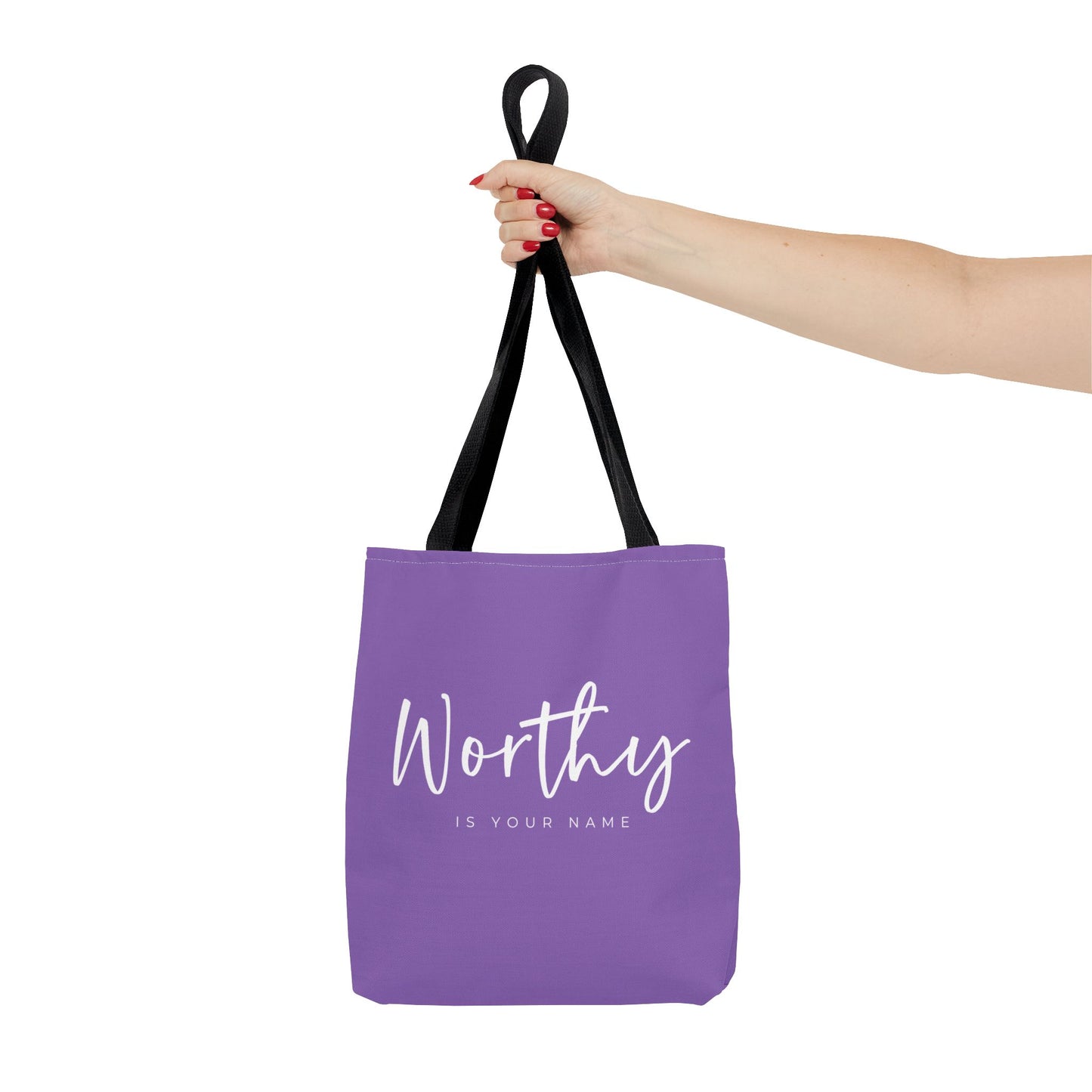 (tote bags) Worthy is Your Name (light purple)