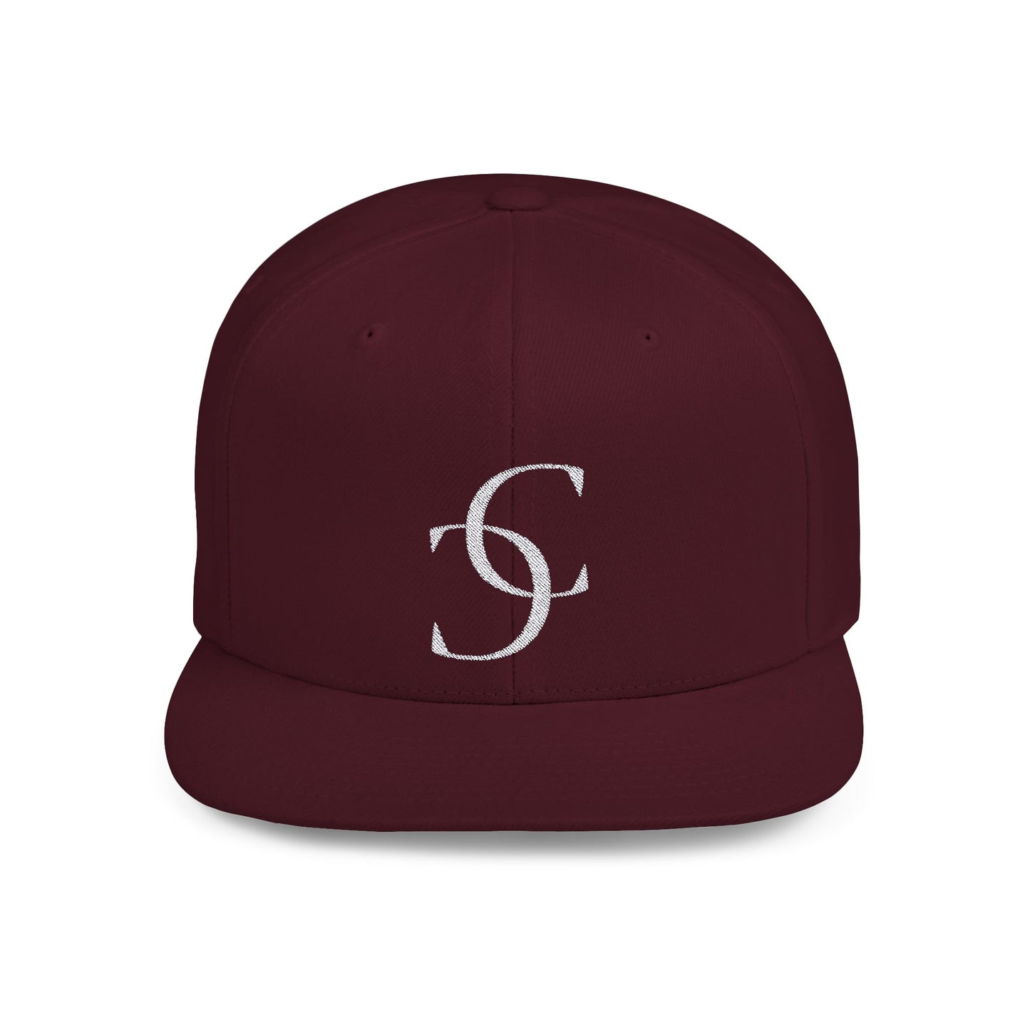 (hats) Confident Clothing Flat Bill Snapback (big logo white cc)