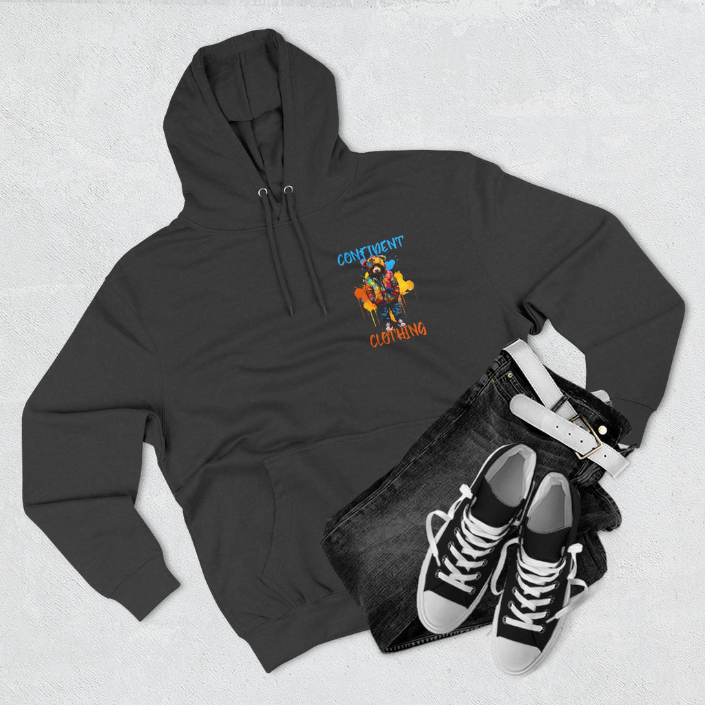 Confident Clothing Bear Graphic Fleece Hoodie