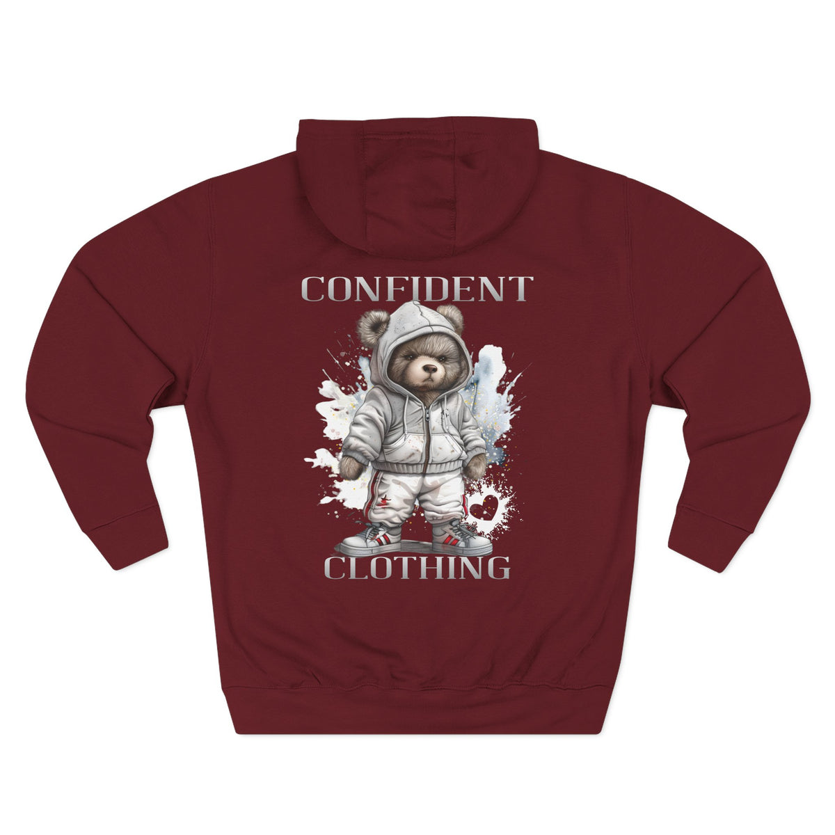 Confident Climbing Astronaut Snow Bear Fleece Hoodie