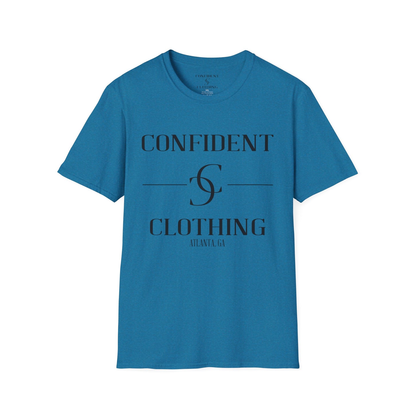 cc (Unisex) multi-color Confident Clothing Luxury Soft Style T-Shirt (ml black logo)