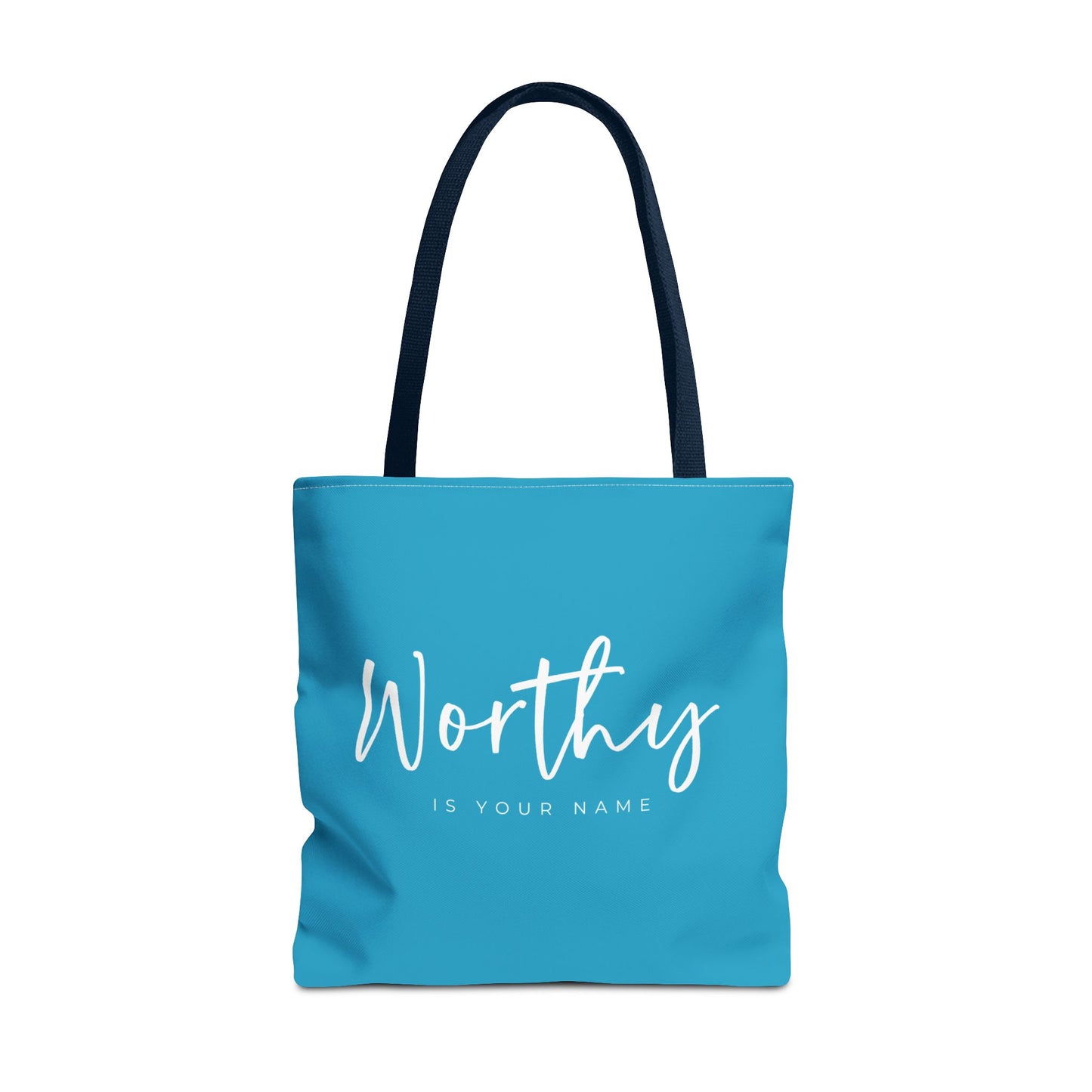 (tote bags) Worthy is Your Name (turquois)