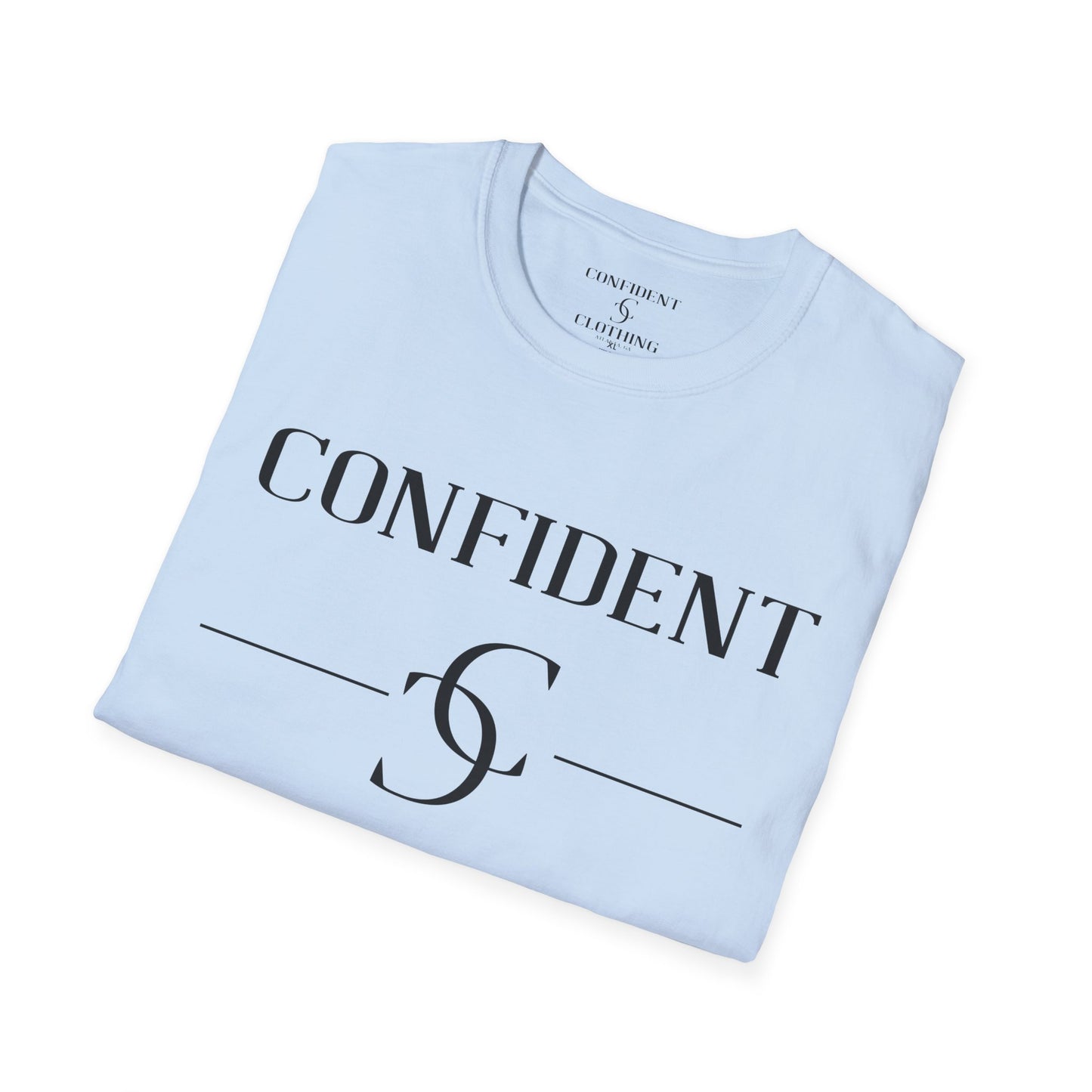 cc (Unisex) multi-color Confident Clothing Luxury Soft Style T-Shirt (ml black logo)