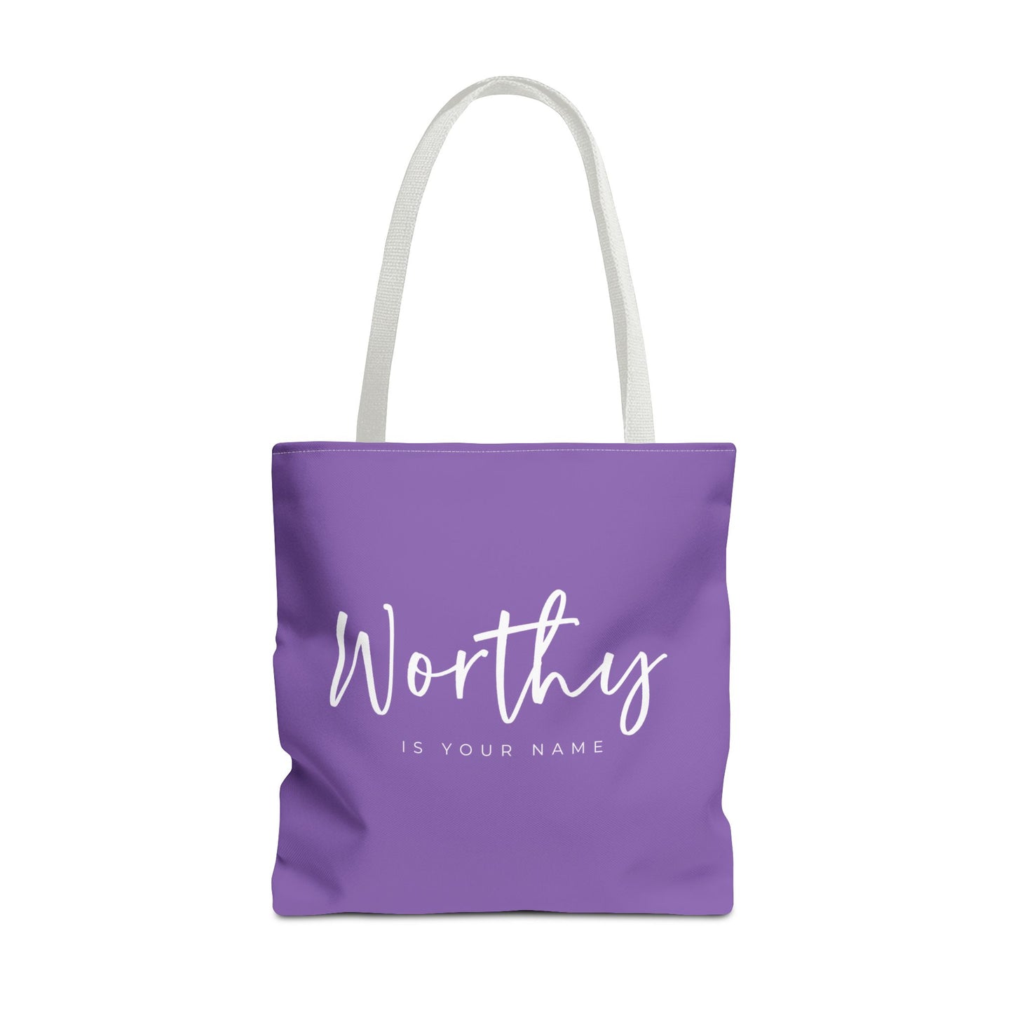 (tote bags) Worthy is Your Name (light purple)