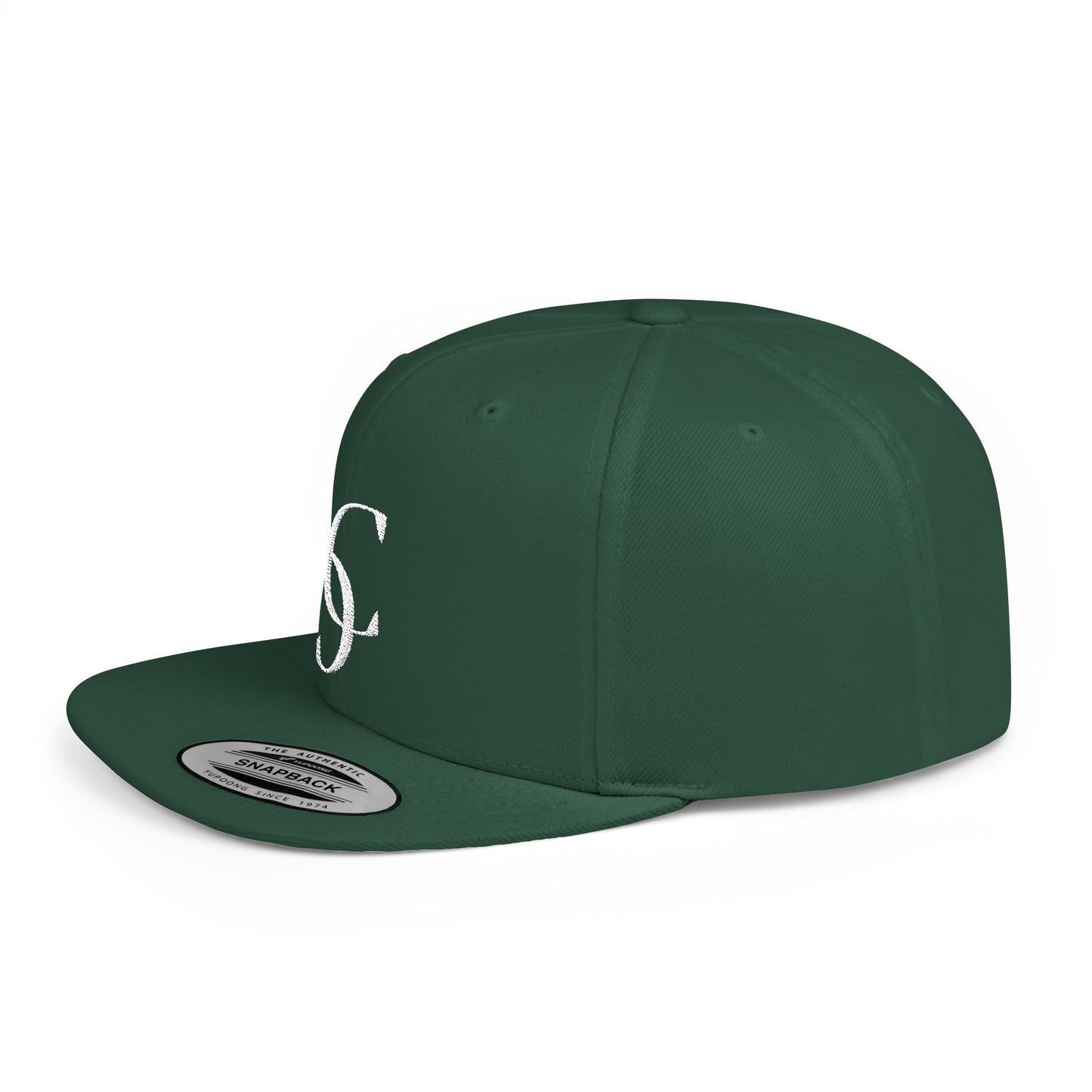 (hats) Confident Clothing Flat Bill Snapback (big logo white cc)
