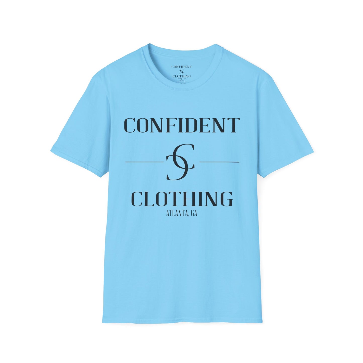 cc (Unisex) multi-color Confident Clothing Luxury Soft Style T-Shirt (ml black logo)