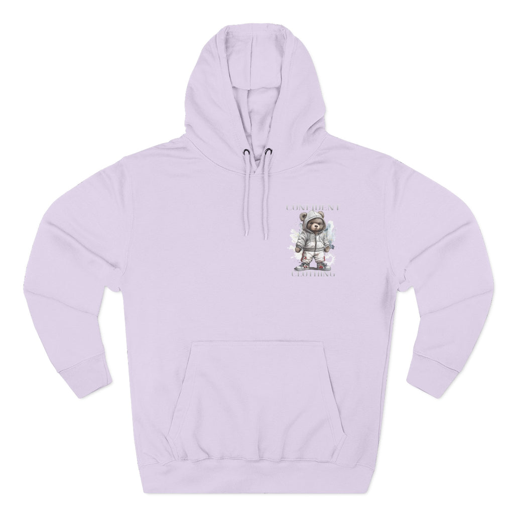 Confident Climbing Astronaut Snow Bear Fleece Hoodie