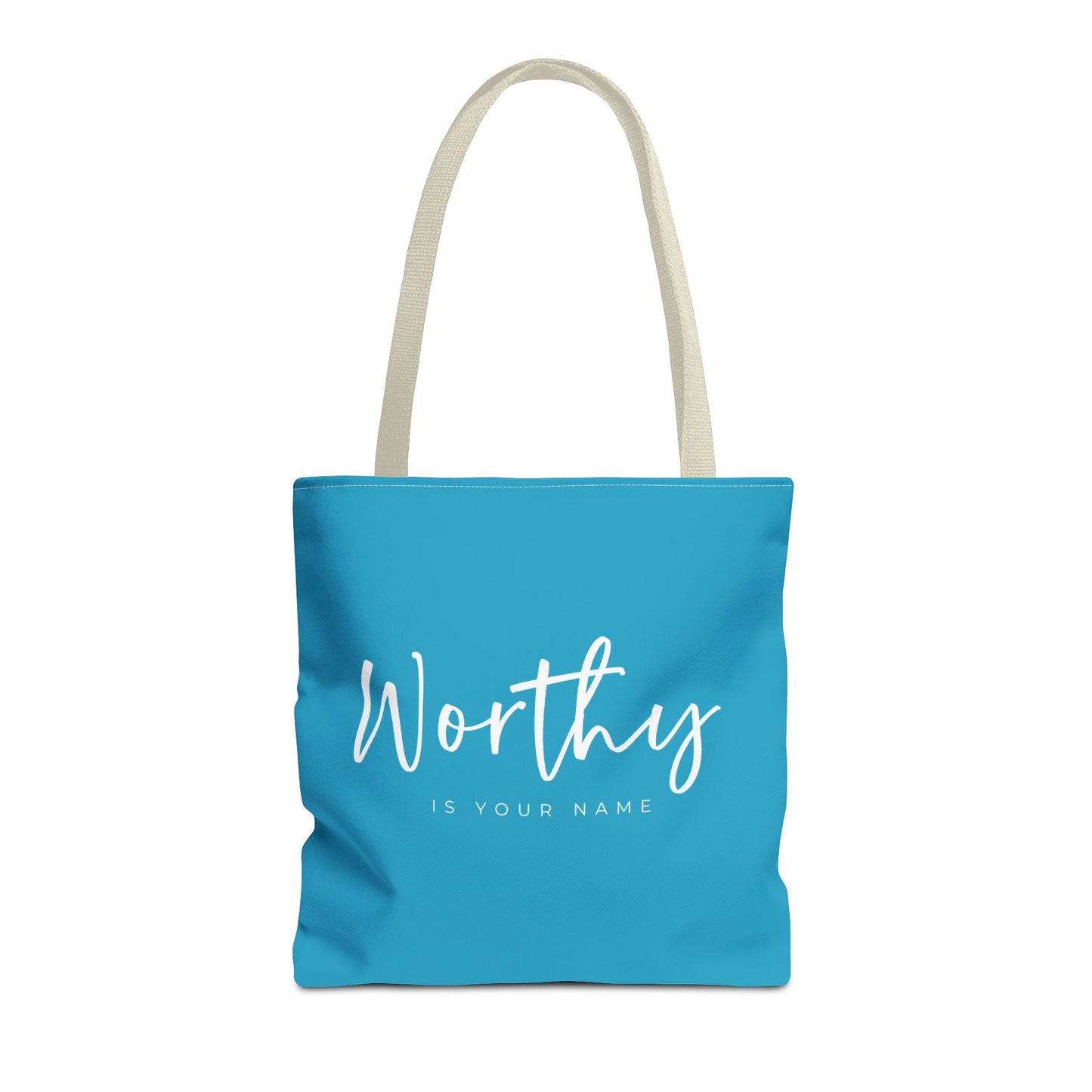 (tote bags) Worthy is Your Name (turquois)