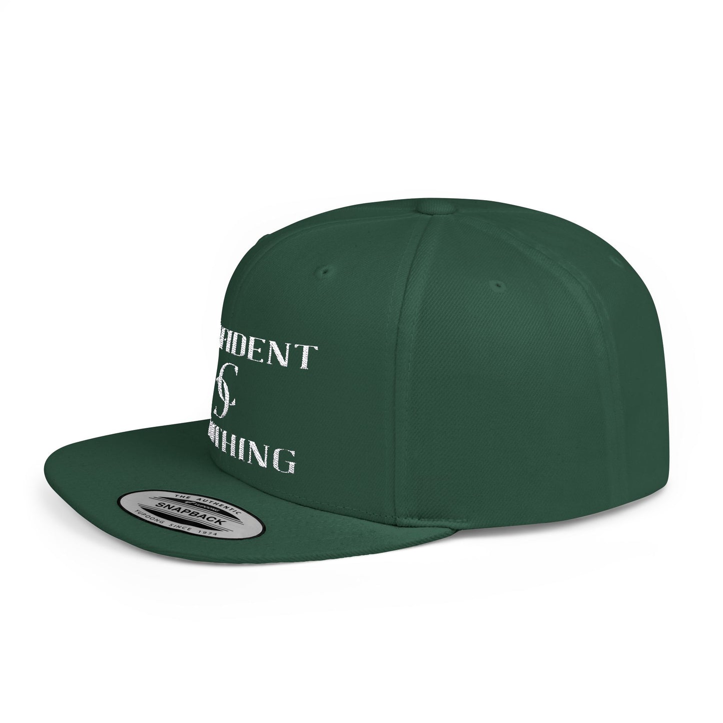 (hats) Confident Clothing Flat Bill Snapback (scc white logo)