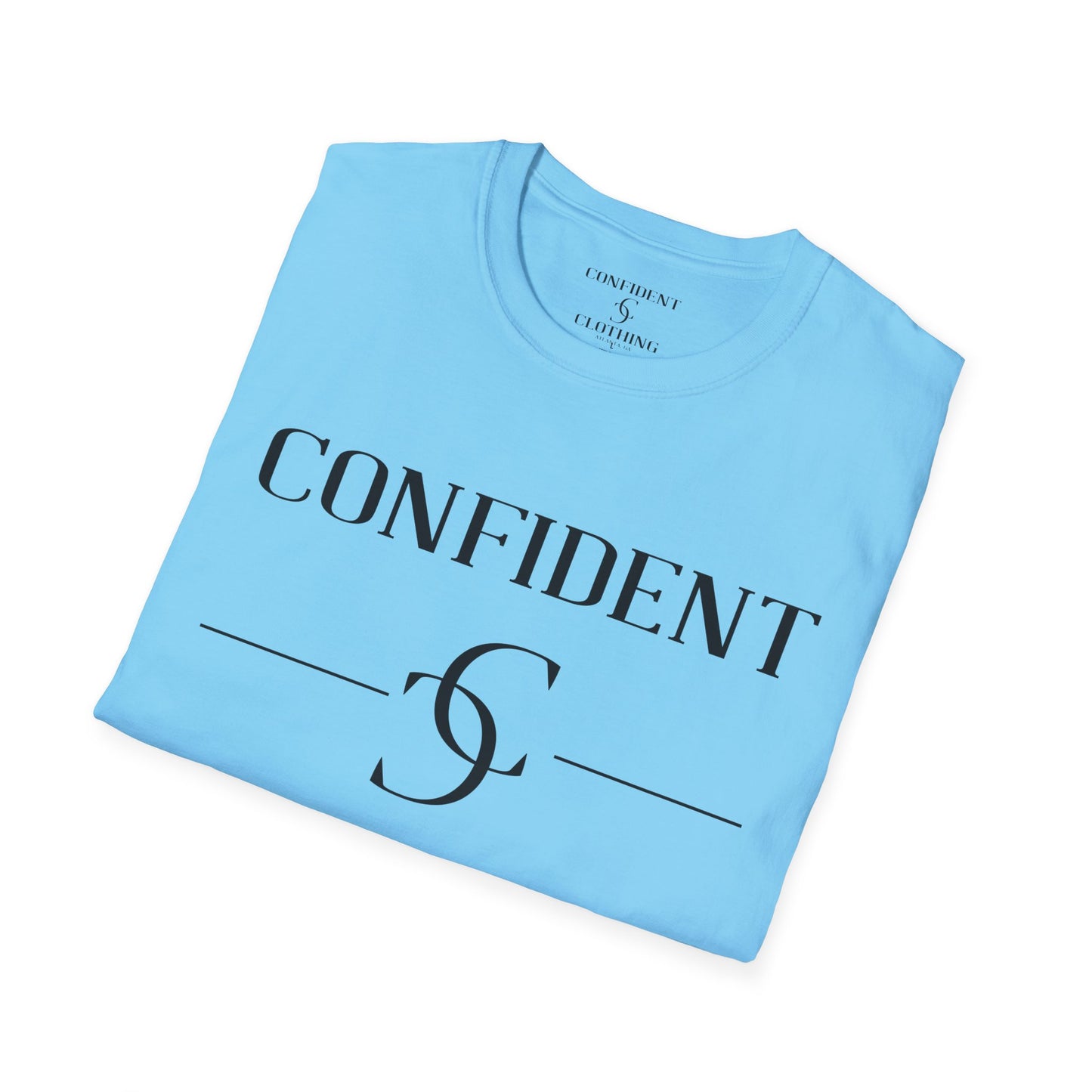 cc (Unisex) multi-color Confident Clothing Luxury Soft Style T-Shirt (ml black logo)