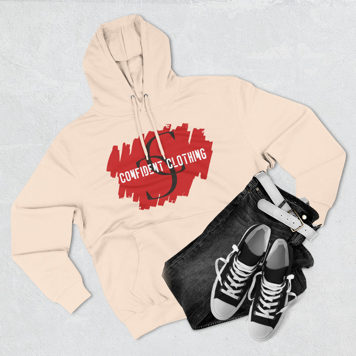 1.6 Confident Clothing Graphic Fleece Hoodie