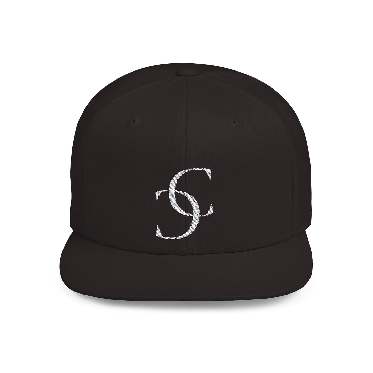 (hats) Confident Clothing Flat Bill Snapback (big logo white cc)