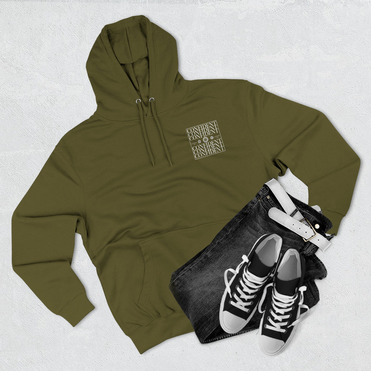 0.9 Confident Clothing Graphic Fleece Hoodie