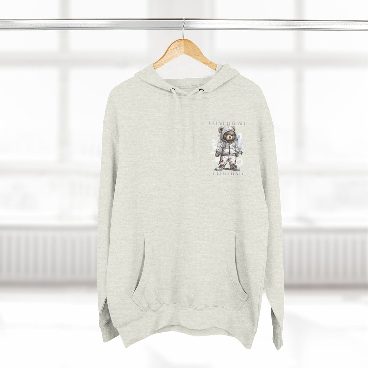 Confident Climbing Astronaut Snow Bear Fleece Hoodie