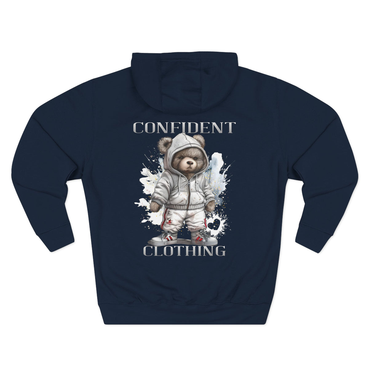 Confident Climbing Astronaut Snow Bear Fleece Hoodie